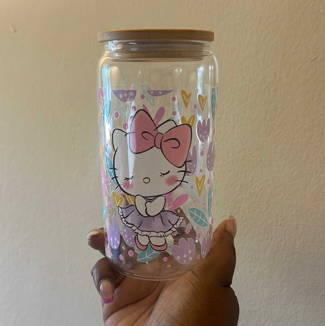 Hello Kitty Purple Dress Balance Ice Coffee Cup