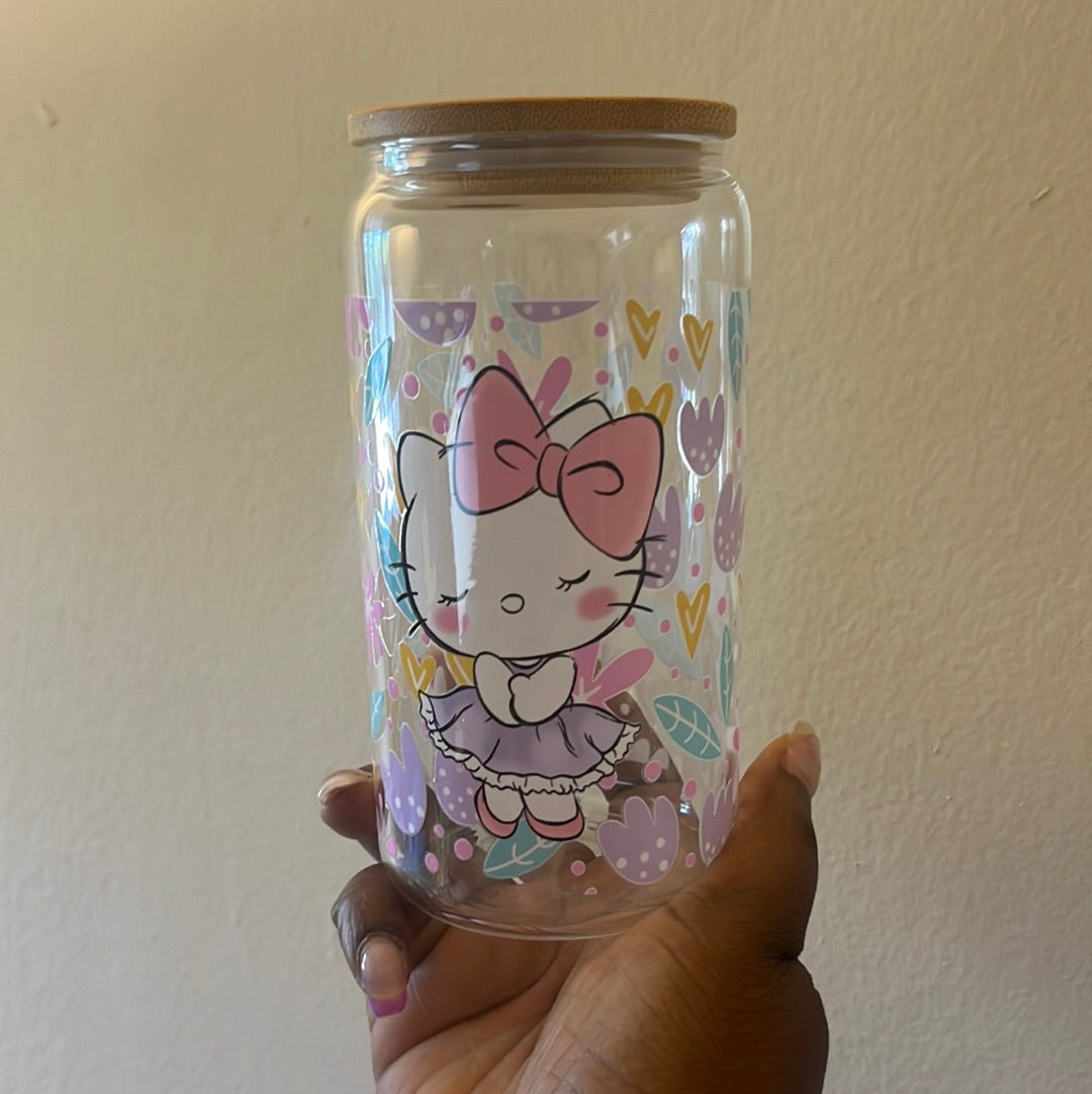 Hello Kitty Purple Dress Balance Ice Coffee Cup