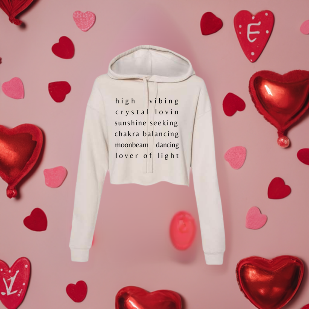 High Vibing Cropped Fleece Hoodie