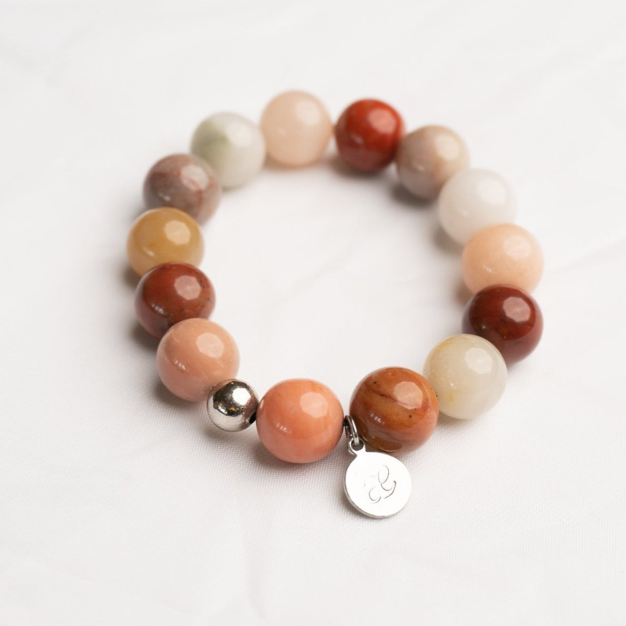 Multicolor Orange Agate Bracelet
