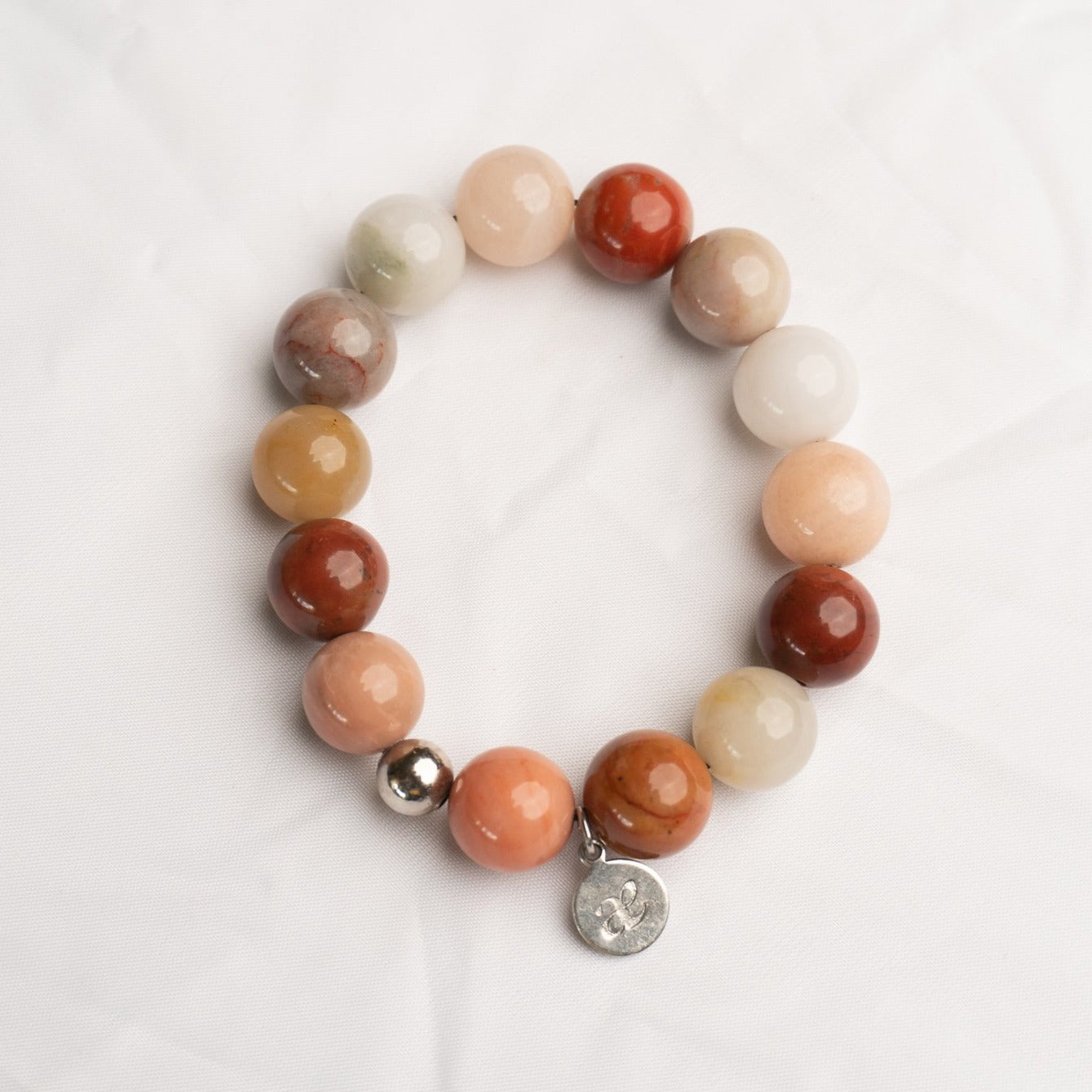 Multicolor Orange Agate Bracelet