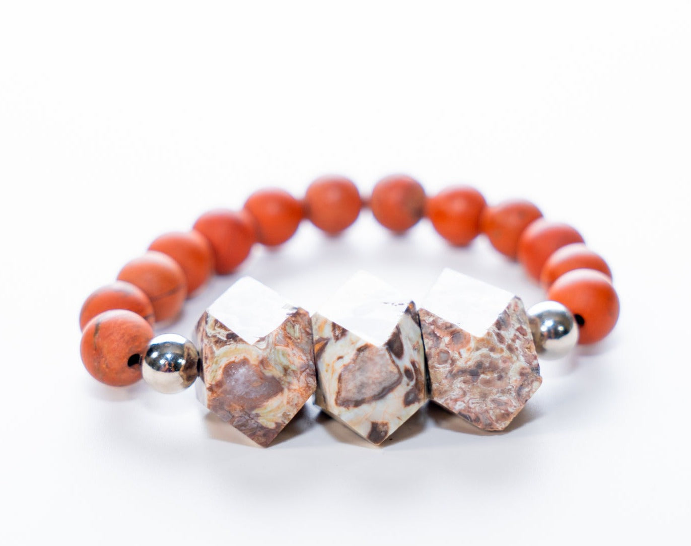 Adiaha's Grounding Brecciated Jasper + Agate Bracelet