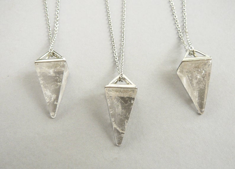 Egypt // Clear Quartz Pendant Necklace