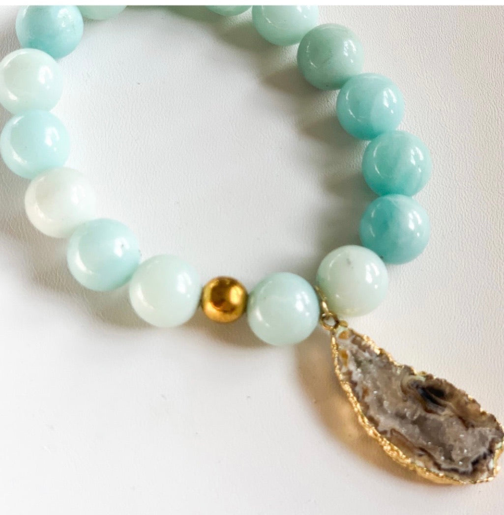 Hemimorphite Charm Bracelet