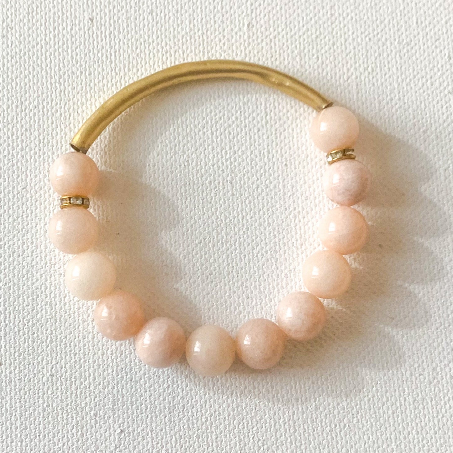 Just Peachy // Moonstone Bar Bracelet