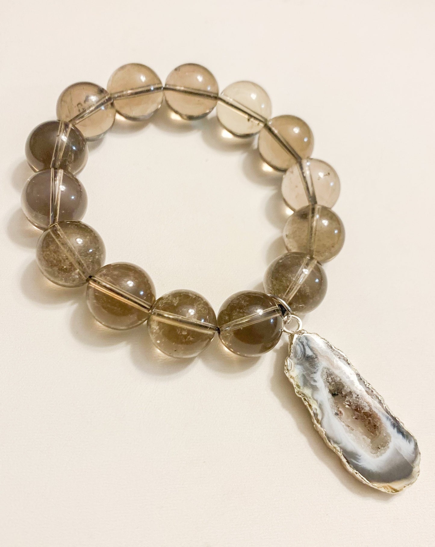 Smokey Quartz Charm Bracelet