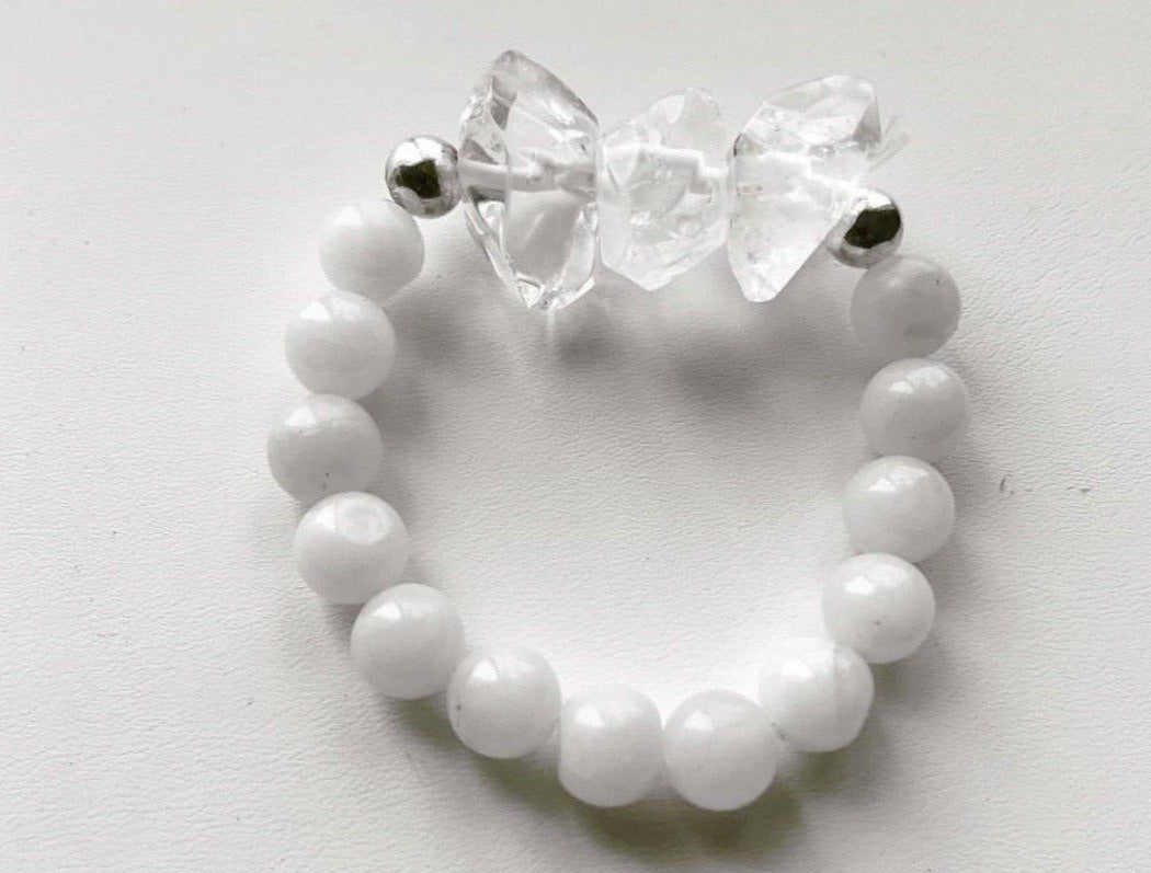 Adiaha’s Signature Clear Quartz + Moonstone Bracelet