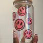 Red Smiley Face Ice Coffee Cup