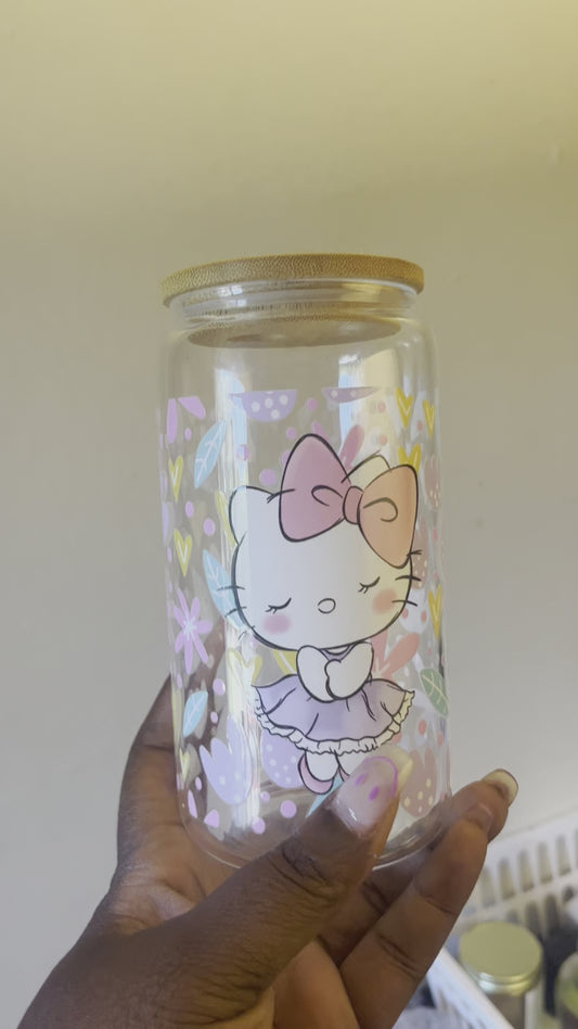 Hello Kitty Purple Dress Balance Ice Coffee Cup