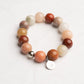 Multicolor Orange Agate Bracelet