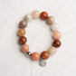 Multicolor Orange Agate Bracelet