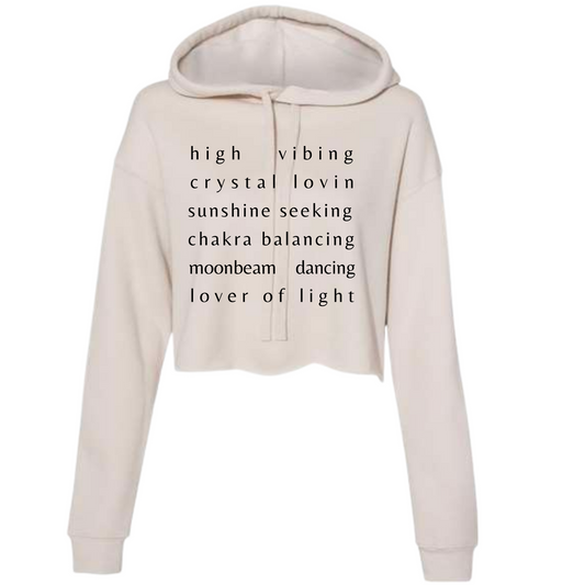 High Vibing Cropped Fleece Hoodie