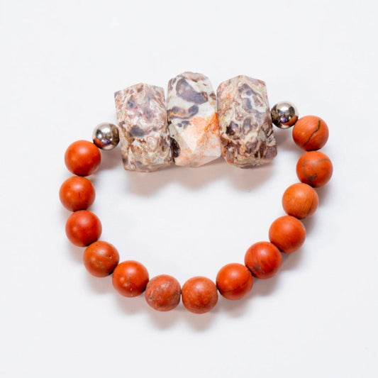 Adiaha's Grounding Brecciated Jasper + Agate Bracelet