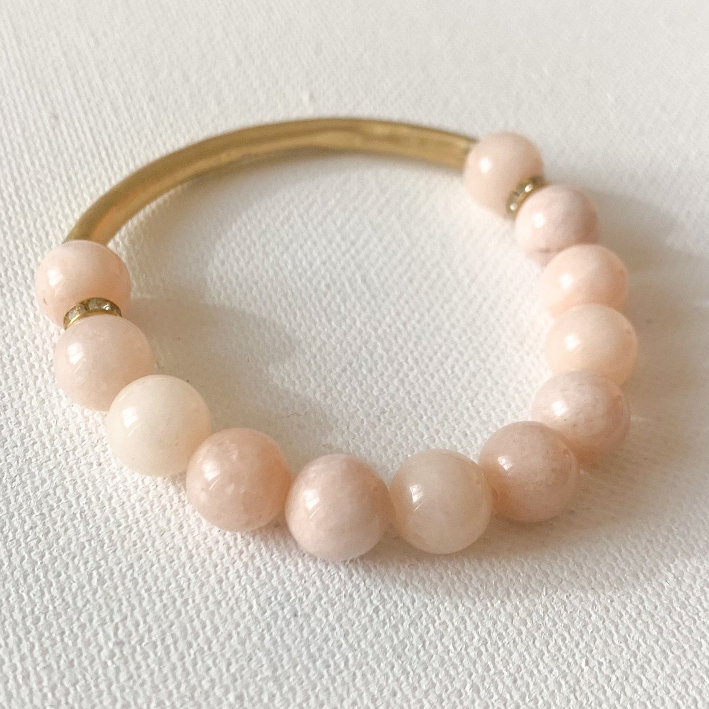 Just Peachy // Moonstone Bar Bracelet