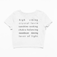 High Vibing Cropped T-Shirt - White